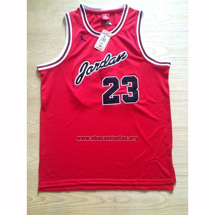 Camiseta Michael Jordan NO 23 Rojo Negro